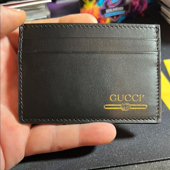 Gucci Black Leather Card Holder - Picture 1 of 4